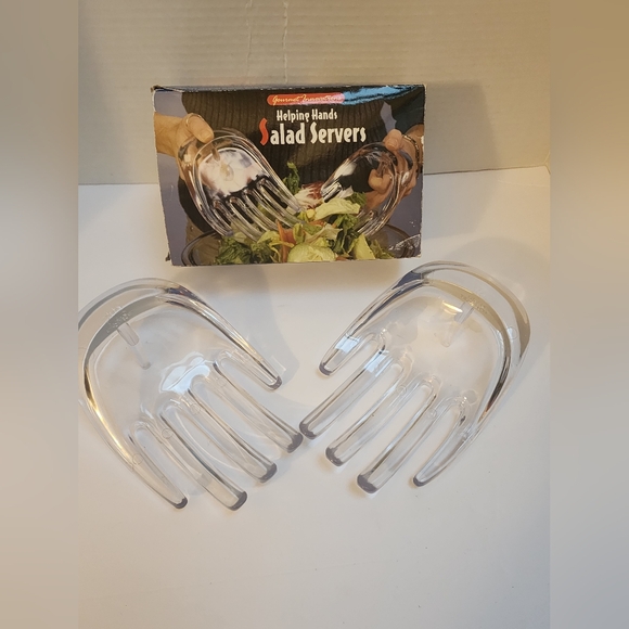 healing hands Clear Salad Servers - Picture 2 of 4